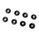 ALUMINUM WHEEL SPACER 0.5 1.0 SET 8PCS BLACK