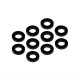 MR33 Aluminum Shim 3,0 x 6,0 x 1,0mm - Black (10