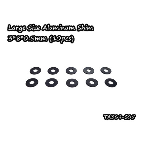 Large Size Aluminum Shim 3*8*0.5mm(10) 