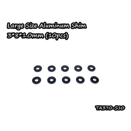 Large Size Aluminum Shim 3*8*1.0mm(10)