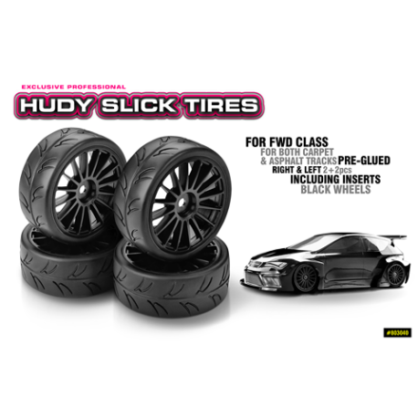 Hudy 1/10 Pre-cut Slick Tires