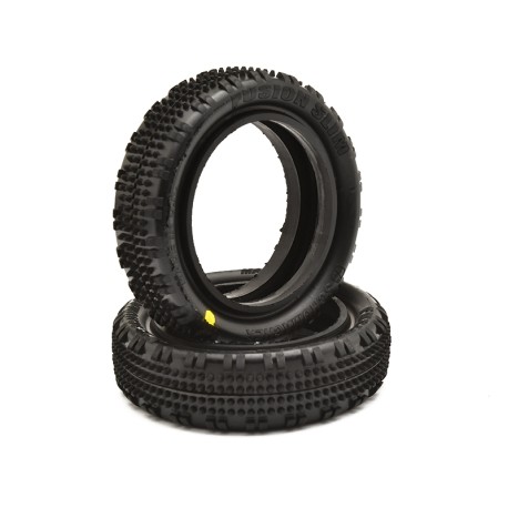 Schumacher Fusion Slim 2WD Front Tyres-yellow