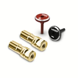 MR33 QUICK LOCK GOLD CONNECTOR SET 5MM RED/BLACK