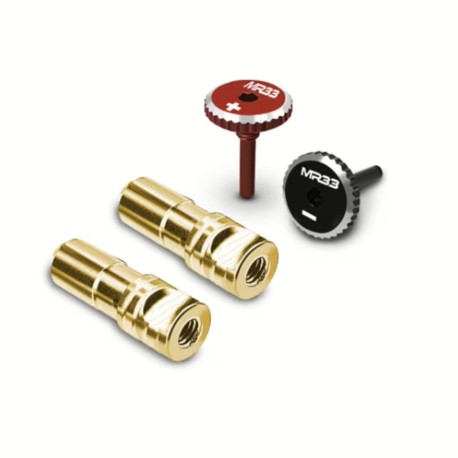 MR33 QUICK LOCK GOLD CONNECTOR SET 5MM RED/BLACK