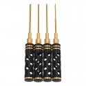 4PCS HSS Titanium Black Hex Screw Driver Screwdriv