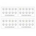 MR33 Shim Washer Set 3mm 0,05 / 0,1 / 0,2 / 0,3mm 