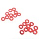 Aluminum M3 Flat Washer0.5mm 20pcs Red