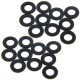 Aluminum M3 Flat Washer0.5mm 20pcs Black