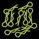 RC Body Clip For 1/8 1/101/12 10pcs Florescent Yel