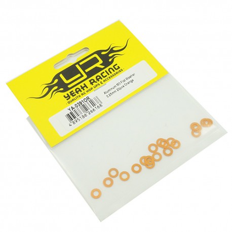 Aluminum M3 Flat Washer0.25mm 20pcs Orange