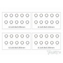 MR33 Shim Washer Set 4mm 0,05 / 0,1 / 0,2 / 0,3mm 