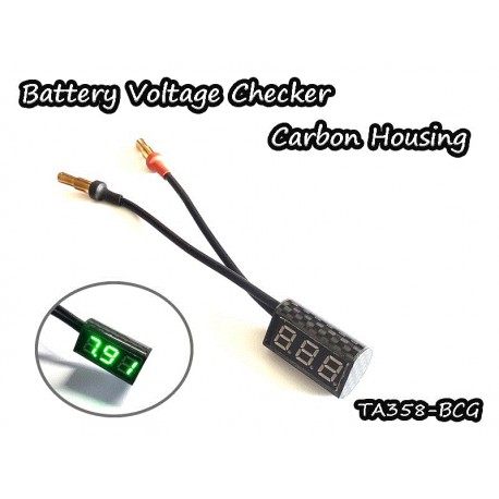 Vigor Carbon Housing Battery Checker (Green)