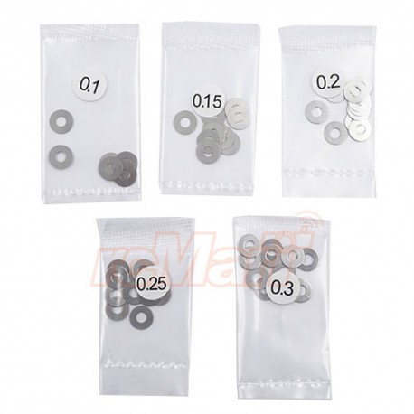Yeah Racing 3x7 mm Stainless Steel Spacer Shim Set