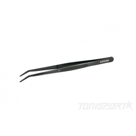 MR33 Curved Tweezers Black