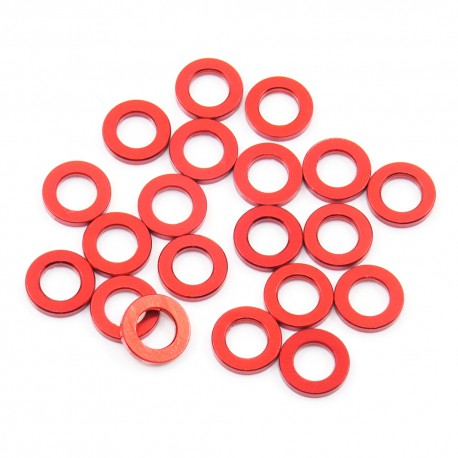 Aluminum Shim 3x5.5x1.0mm Red 20pcs